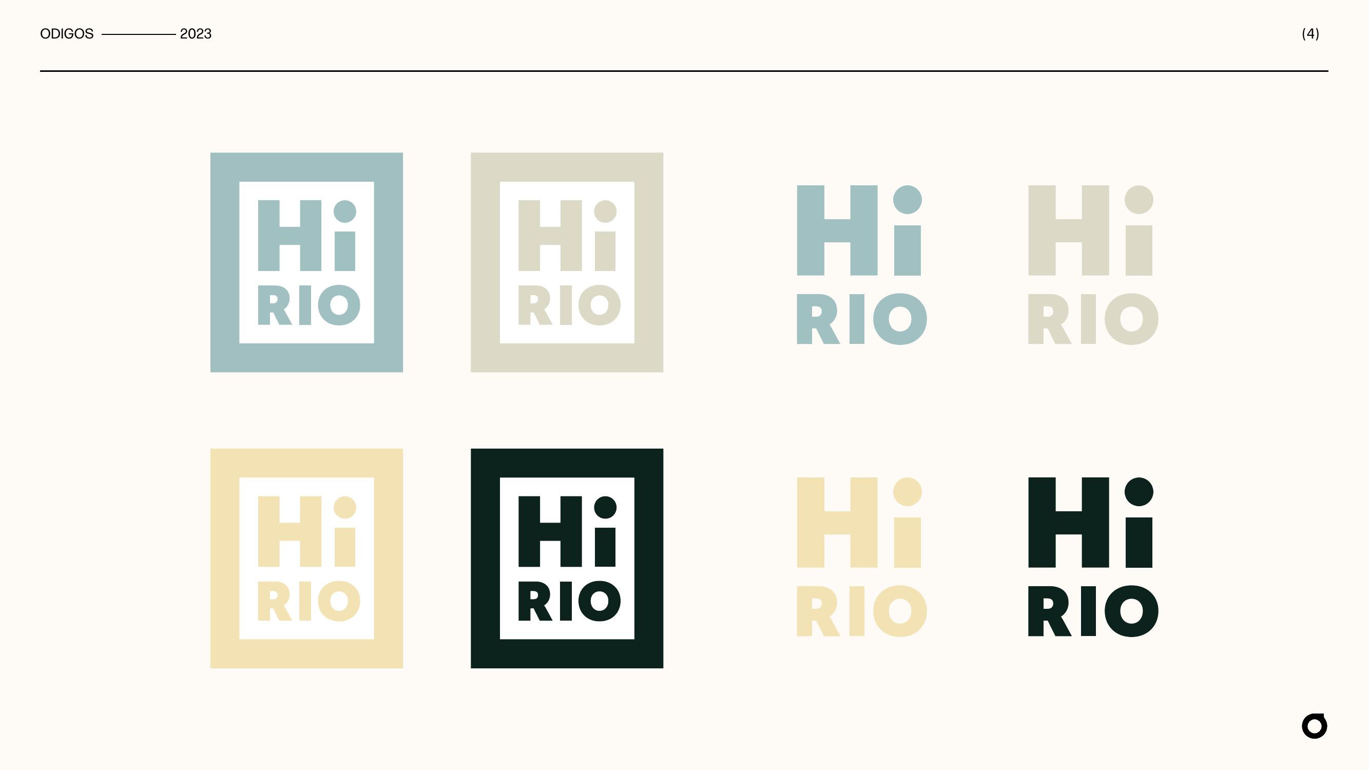 Hi Rio · variantes de logotipo