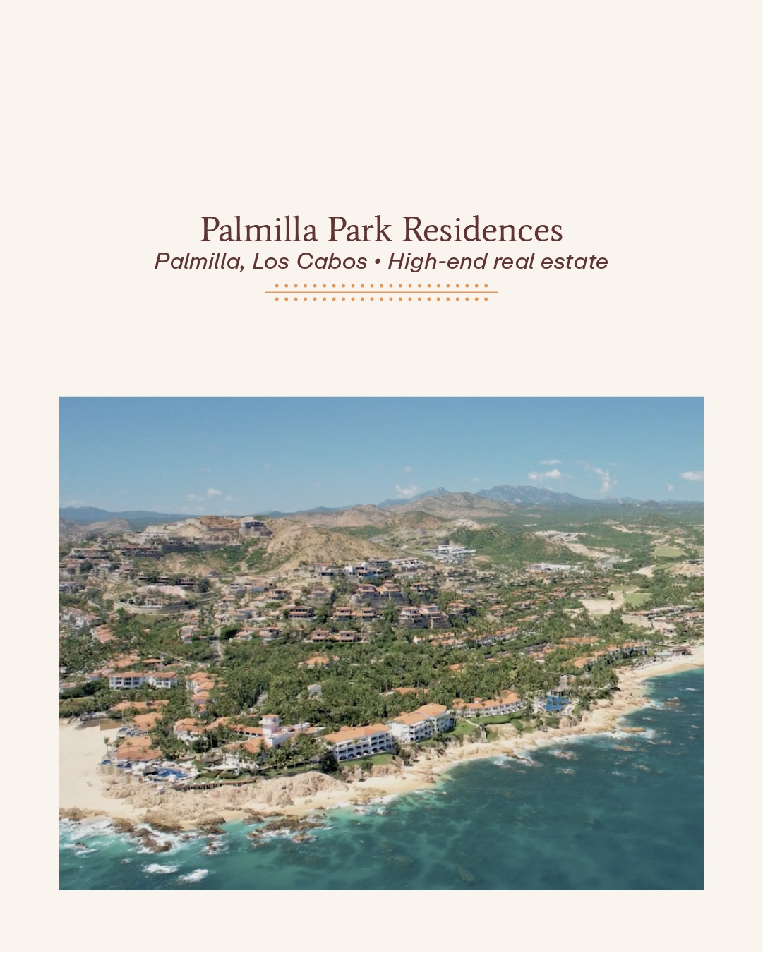Palmilla Park Residences · aerial de la comunidad